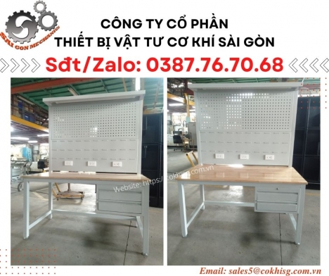 Bàn thao tác nhà xưởng - 2 ngăn kéo