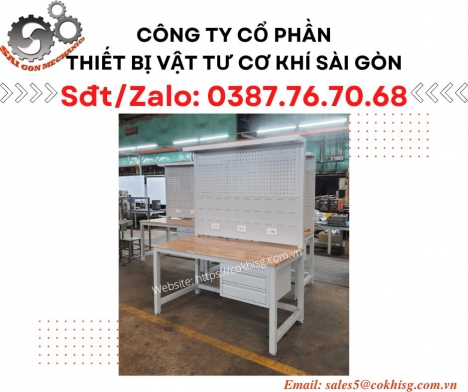 Bàn thao tác nhà xưởng - 2 ngăn kéo