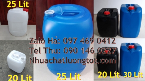Can nhựa 30 lít đựng thuốc thú y, can 20l giá rẻ, can 25l trắng, can vuông 30 lít hdpe đựng hóa chất