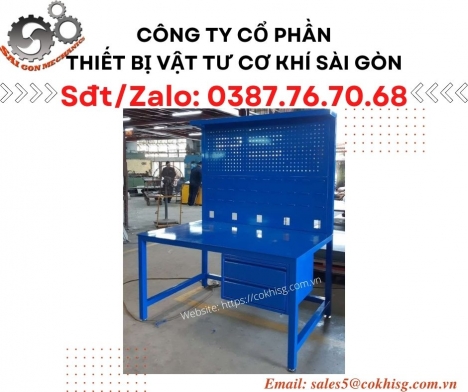 Bàn thao tác nhà xưởng - 2 ngăn kéo