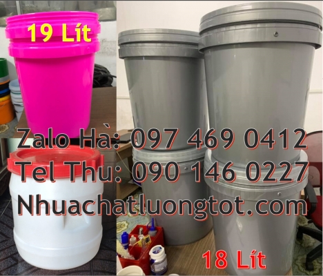Vỏ thùng đựng sơn 22 lít, Thùng nhựa vuông Giá bán Xô nhựa 3.8 lit, thùng nhựa 5 lít, vỏ thùng
