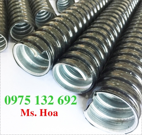 Ống ruột gà 3/8” (13mm – 16mm) Ống kẽm đàn hồi màu đen D13