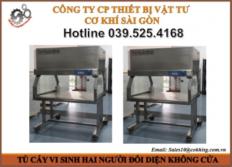 tủ cấy vi sinh hai người đối diện không cửa