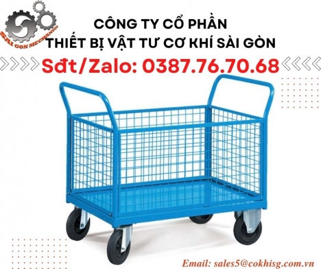 Xe đẩy hàng có rổ lưới