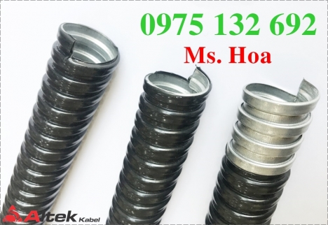 Ống ruột gà 3/8” (13mm – 16mm) Ống kẽm đàn hồi màu đen D13