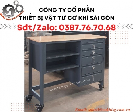 Bàn thao tác công nghiệp - Có bánh xe