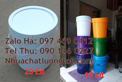 Vỏ thùng đựng sơn 22 lít, Thùng nhựa vuông Giá bán Xô nhựa 3.8 lit, thùng nhựa 5 lít, vỏ thùng