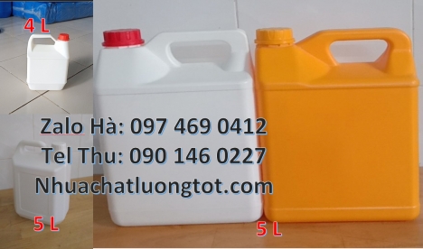 Can 1 lít đựng axit, Can 1l quay, can 2l vòi nhấn, can 5l quay xéo đựng giấm, can 2 lít đựng phân bó