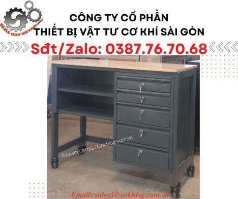 Bàn thao tác công nghiệp - Có bánh xe