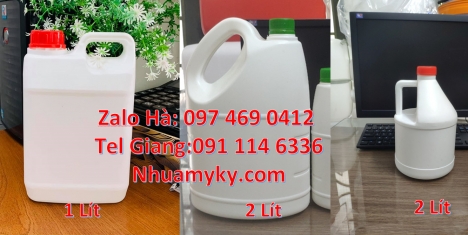 Can nhựa nhỏ, Nơi bán can hdpe, Can nhựa 0.5l đựng mật mía, can 5l tròn, can 10l vuông, can 1 lít đự