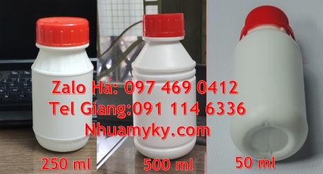 Chai nhựa đựng thuốc thú y, chai nhựa đựng thuốc thủy sản chai nhựa đựng nông dược, chai nhựa trong