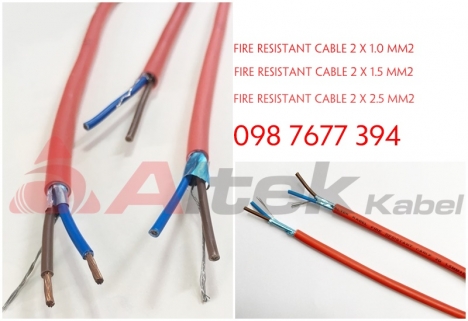 cáp chống cháy chống nhiễu 2x1.5 altek kabel