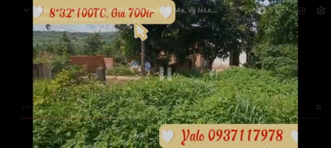 Bán đất Mặt tiền Quốc lộ 14A tại Gia Lai. 8*32*100m đất Thổ cư Chỉ 700tr