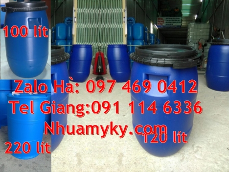 Nơi bán thùng phi nhựa, Phuy nhựa 220 lít nắp kín, Phuy nhựa 150 lít nắp mở, Phuy nhựa đựng hóa chất