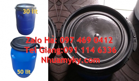 Nơi bán thùng phi nhựa, Phuy nhựa 220 lít nắp kín, Phuy nhựa 150 lít nắp mở, Phuy nhựa đựng hóa chất