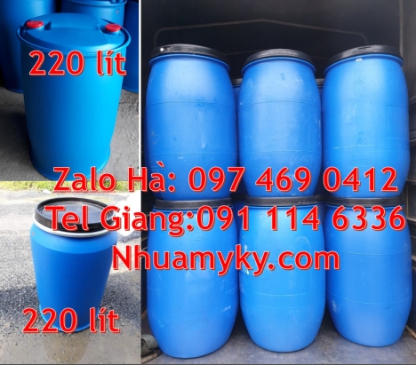 Nơi bán thùng phi nhựa, Phuy nhựa 220 lít nắp kín, Phuy nhựa 150 lít nắp mở, Phuy nhựa đựng hóa chất