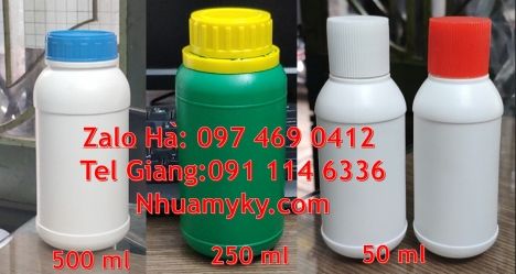 Chai nhựa đựng thuốc thú y, chai nhựa đựng thuốc thủy sản chai nhựa đựng nông dược, chai nhựa trong