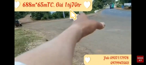 Lô 2 mặt tiền ngay cổng KDL Thác Phú Cường,huyện Chư sê, Gia Lai. Giá 1ty70