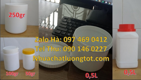 Hũ 50 gr đựng hóa chất, hũ 50gr đựng hóa chất, hũ 200gr meizan, hũ tròn cao 200g, hũ 250 gram đựng a