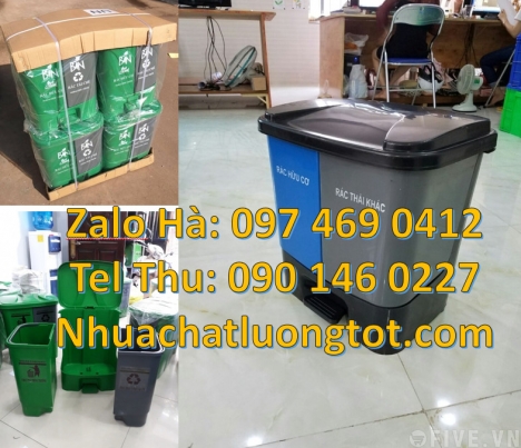thùng rác 3 ngăn gia đình, báo giá thùng đựng rác, thùng rác 3 ngăn, thùng phân loại rác 2 ngăn, thù