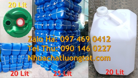 can 18l đựng mật mía, can nhựa giá rẻ, can dẹp 30 lít đựng thuốc thú y giá rẻ, can 25l đựng tinh d