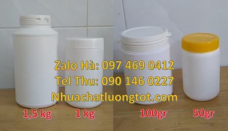Hũ 50 gr đựng hóa chất, hũ 50gr đựng hóa chất, hũ 200gr meizan, hũ tròn cao 200g, hũ 250 gram đựng a