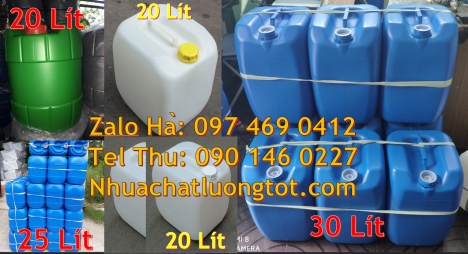 can 18l đựng mật mía, can nhựa giá rẻ, can dẹp 30 lít đựng thuốc thú y giá rẻ, can 25l đựng tinh d
