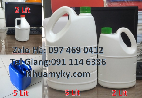 Can 5l tròn, can 10l vuông, Can nhựa 2l đựng phân bón. Sỉ lẻ can loại nhỏ, Can 20 lít đựng hóa chất,