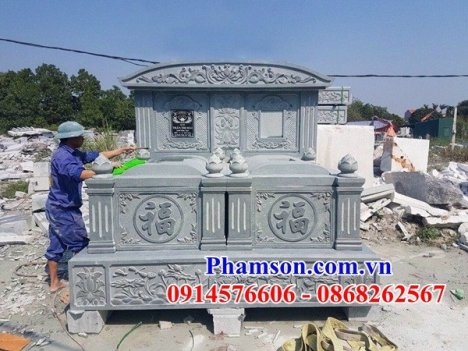 398#+ Mẫu mộ đá xanh đẹp