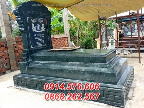 398#+ Mẫu mộ đá xanh đẹp