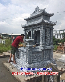 398#+ Mẫu mộ đá xanh đẹp