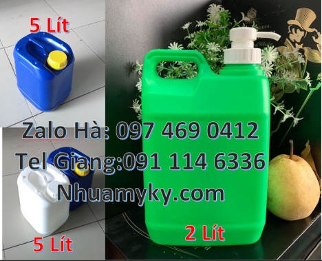 Can 5l tròn, can 10l vuông, Can nhựa 2l đựng phân bón. Sỉ lẻ can loại nhỏ, Can 20 lít đựng hóa chất,