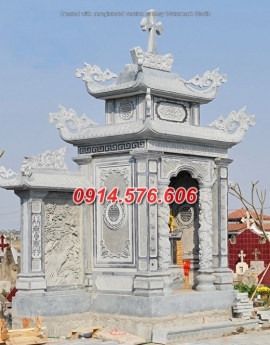 398#+ Mẫu mộ đá xanh đẹp