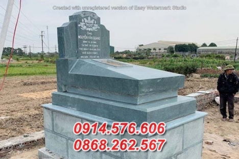 398#+ Mẫu mộ đá xanh đẹp