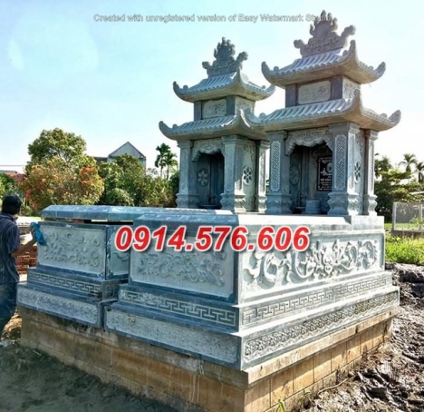 398#+ Mẫu mộ đá xanh đẹp