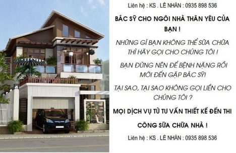 Sửa nhà, chống thấm, sửa điện, nước Sài Gòn