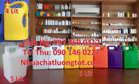 Can nhựa, thùng nhựa, Can 1l quay, can 2l vòi nhấn, can 5l quay xéo đựng thuốc bảo vệ thực vật Can đ