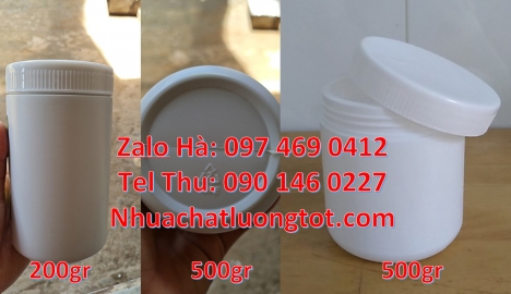 Hũ nhựa pet 50gr, hũ nhựa pet 50 gram hũ 200g đựng tinh bột nghệ, hũ nhựa 200 gram duy tân, hũ nhựa