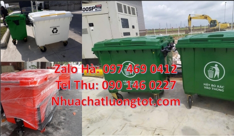xe thu gom rác 660l 1000l nhựa hdpe Sản xuất xe thu gom rác, xe gom rác hdpe composite, Xe thu gom r