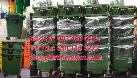 xe thu gom rác 660l 1000l nhựa hdpe Sản xuất xe thu gom rác, xe gom rác hdpe composite, Xe thu gom r