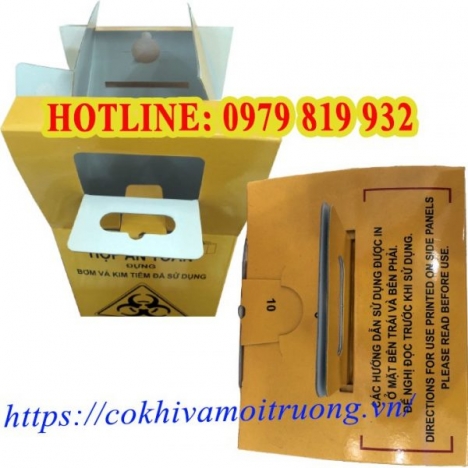 Hộp Hủy Kim Tiêm Giấy 10L
