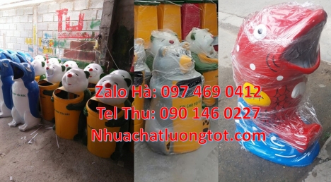 thùng rác mickey, Thùng rác gấu trúc, sọt rác cánh cụt, Giá bán thùng rác con vật, Giá bán