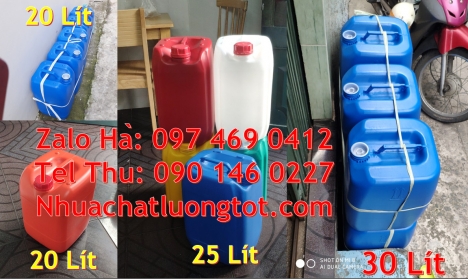 can dẹp 30 đựng nông dược, can 30l vuông xanh, can 25l xanh Can 10L đựng hóa chất, can nhựa 1 lít đự