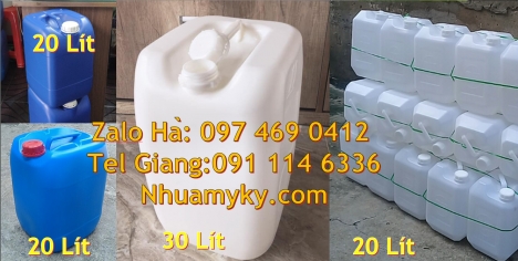 can 25l xanh Can nhựa lớn đựng axit, Bán Can 20 lít đựng hóa chất, can 20l giá rẻ, can 25l trắng, ca
