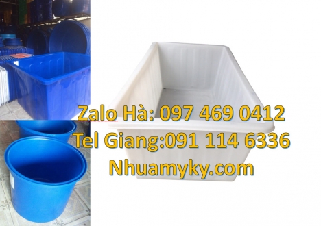 Thùng nhựa tròn 2000 lít, thùng nhựa tròn 1500 lít, thùng nhựa dung tích lớn chữ nhật, thùng