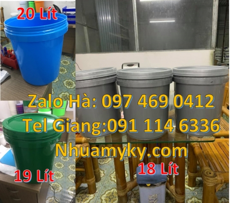 Thùng nhựa vuông giá rẻ, Vỏ thùng đựng sơn 10 lít, Thùng nhựa giá rẻ, Vỏ thùng nhựa 18 lít, X