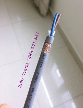 Cáp điều khiển 2x1.0sqmm có màn chắn chống nhiễu