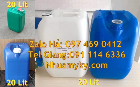can 25l xanh Can nhựa lớn đựng axit, Bán Can 20 lít đựng hóa chất, can 20l giá rẻ, can 25l trắng, ca