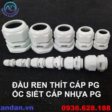 Ốc Siết Cáp Nhựa, Đầu Ren Thít Cáp – PG