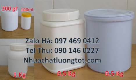 Hủ nhựa 500gr garenty, Hũ nhựa 200gr Giá bán hũ 1kg hdpe Hũ 0.5kg vuông, Hũ đựng ngũ cốc, Bán hũ